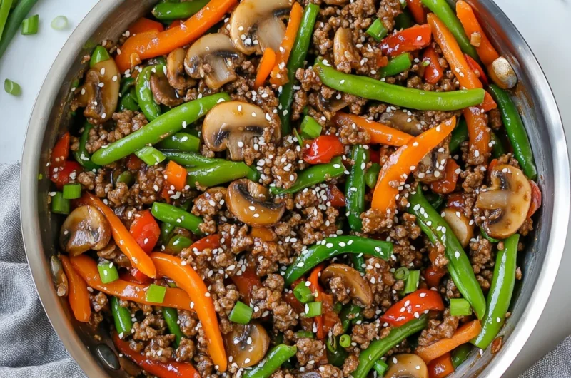 Ground Beef Stir Fry With Frozen Vegetables